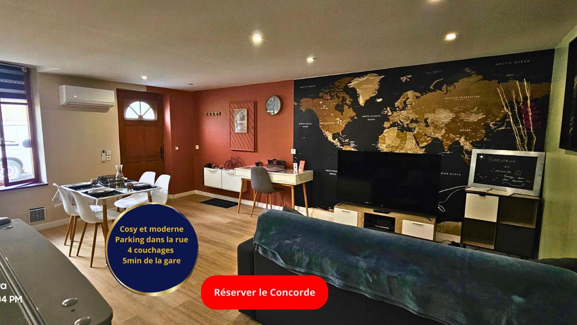 Apartmán Le Concorde-Wifi-Clim-Parking-3Etoiles-Ockeys Bram Exteriér fotografie