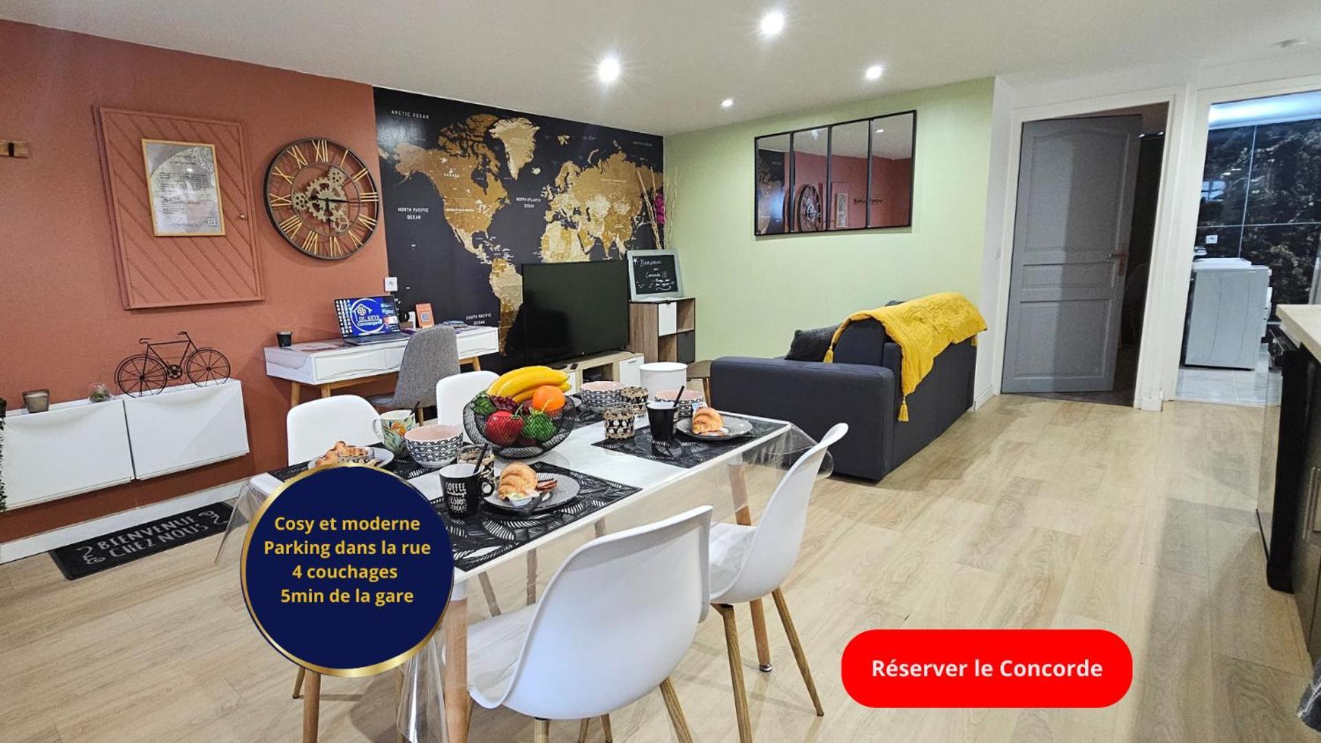 Apartmán Le Concorde-Wifi-Clim-Parking-3Etoiles-Ockeys Bram Exteriér fotografie